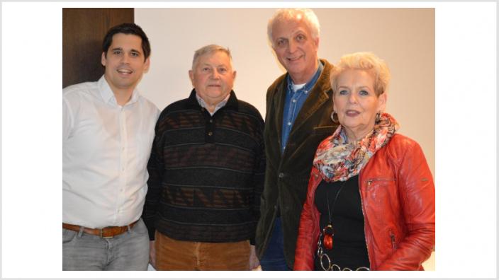 (v. l. n. r.) Thomas Schmalen, Hans Oberhofer, Dr. Robert Bininda, Marianne Ludemann